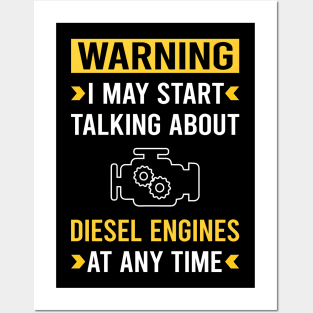 Warning Diesel Engine Posters and Art